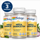 Pack 3 Mega Quercetin 600mg Solaray | Quercetina + Vitamina C + Bromelina | Vegano | 60 Cápsulas