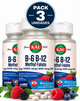 Pack 3 B6/B12 Methyl Folate (Homocystein) KAL| Formas Activas Metiladas | 60 Comprimidos Sublinguales
