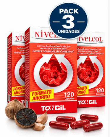 Pack 3 Nivelcol Tongil | Levadura Roja de Arroz y Fitosteroles | 120 Cápsulas