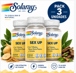 Pack 3 Sex Up Solaray | Catuaba, Maca, Tribulus y Muira Puama | 60 Cápsulas