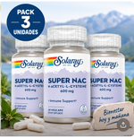 Pack 3 Super NAC 600 mg Solaray | N-Acetil-L-Cisteina | 60 Cápsulas