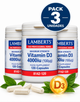 Pack 3 Vitamina D3 4000 UI (100 µg) Máxima Potencia Lamberts | 120 Cápsulas
