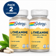 Pack 2 L-Theanine 200mg Solaray | Con Hoja de Té Verde | Vegano | 45 Cápsulas