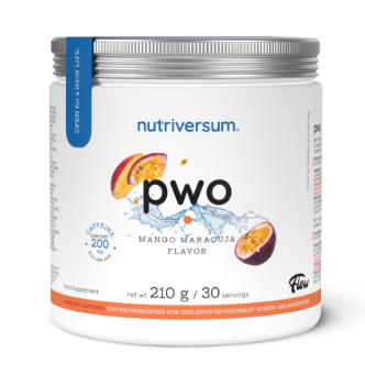 Flow PWO 2.0 Nutriversum | Pre-Entreno Mango-Maracuyá | Cafeína, Creatina y Beta-Alanina | 210g