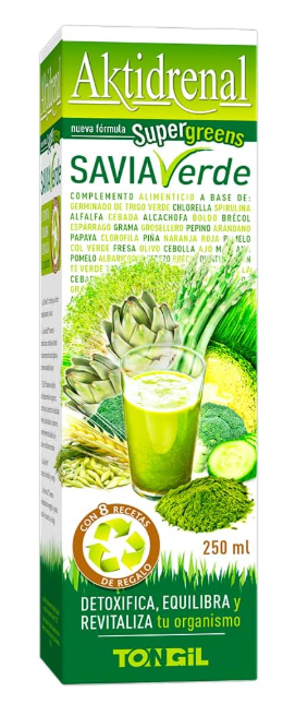 Savia Verde Tongil Aktidrenal | Algas y Extractos Vegetales Concentrados | 250ml