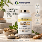 Pack 2 Selenio + Ashwagandha KSM-66® EFNE | Vegano | 60 Cápsulas