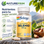 Pack 2 Selenio 200 mcg Sin Levaduras Solaray | L-Selenometionina | 90 Cápsulas