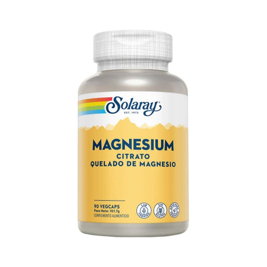 Magnesio Citrato Solaray sistema nervioso muscular 90 VegCaps - suplemento España