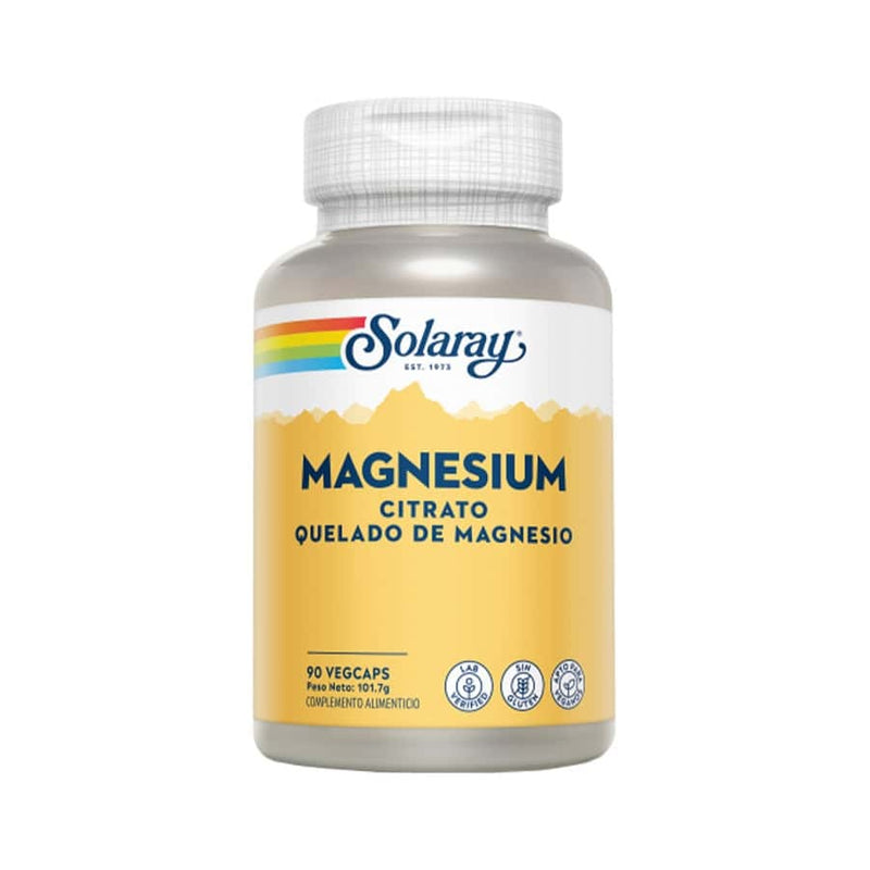 Magnesio Citrato Solaray sistema nervioso muscular 90 VegCaps - suplemento España