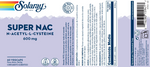 Pack 2 Super NAC 600 mg Solaray | N-Acetil-L-Cisteina | 60 Cápsulas