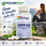 Pack 2 Super NAC 600 mg Solaray | N-Acetil-L-Cisteina | 60 Cápsulas
