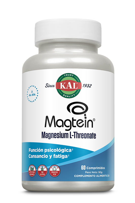 Magnesio L-Treonato Magtein KAL sistema nervioso central 60 comprimidos - suplemento España